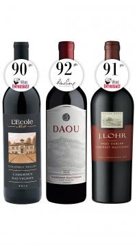 Trio Cabernet Sauvignon Lecole Frenchtown, Daou, J Lohr Seven Oaks